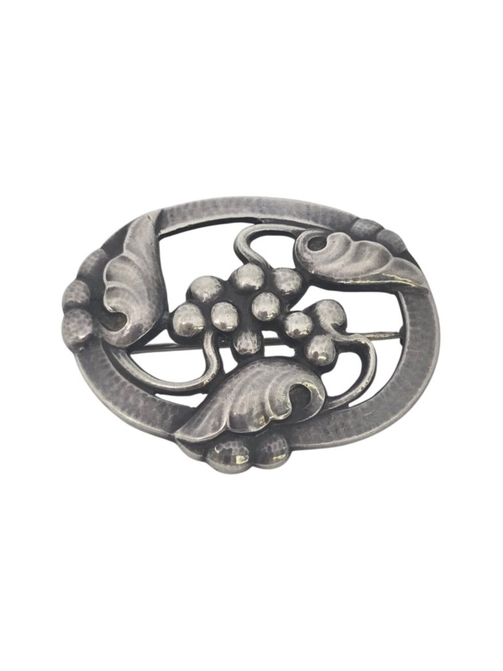 Georg Jensen Denmark Sterling Silver 101 Moonlight Grapes Pin/Brooch #25613